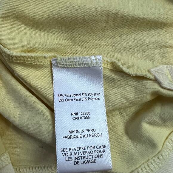 Travis Mathew Polo Shirt Mens Small Hawaiian Tree Yellow Golf Pima - Picture 6 of 8